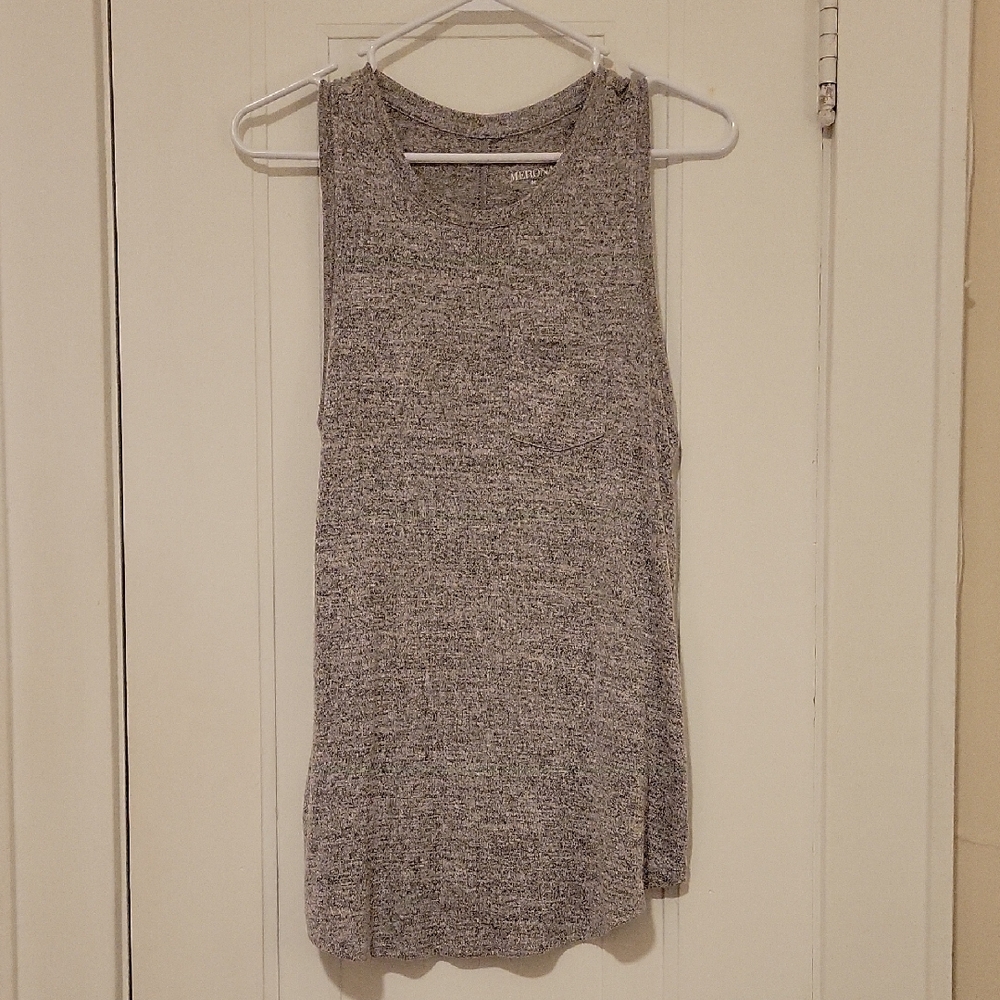 Gray Sleeveless Tank Top